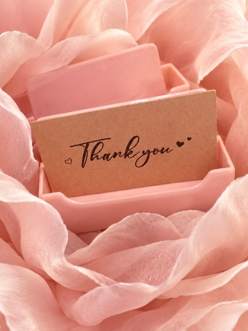 7 Coral Pink Card Holders - Home/ Business Accents - New.